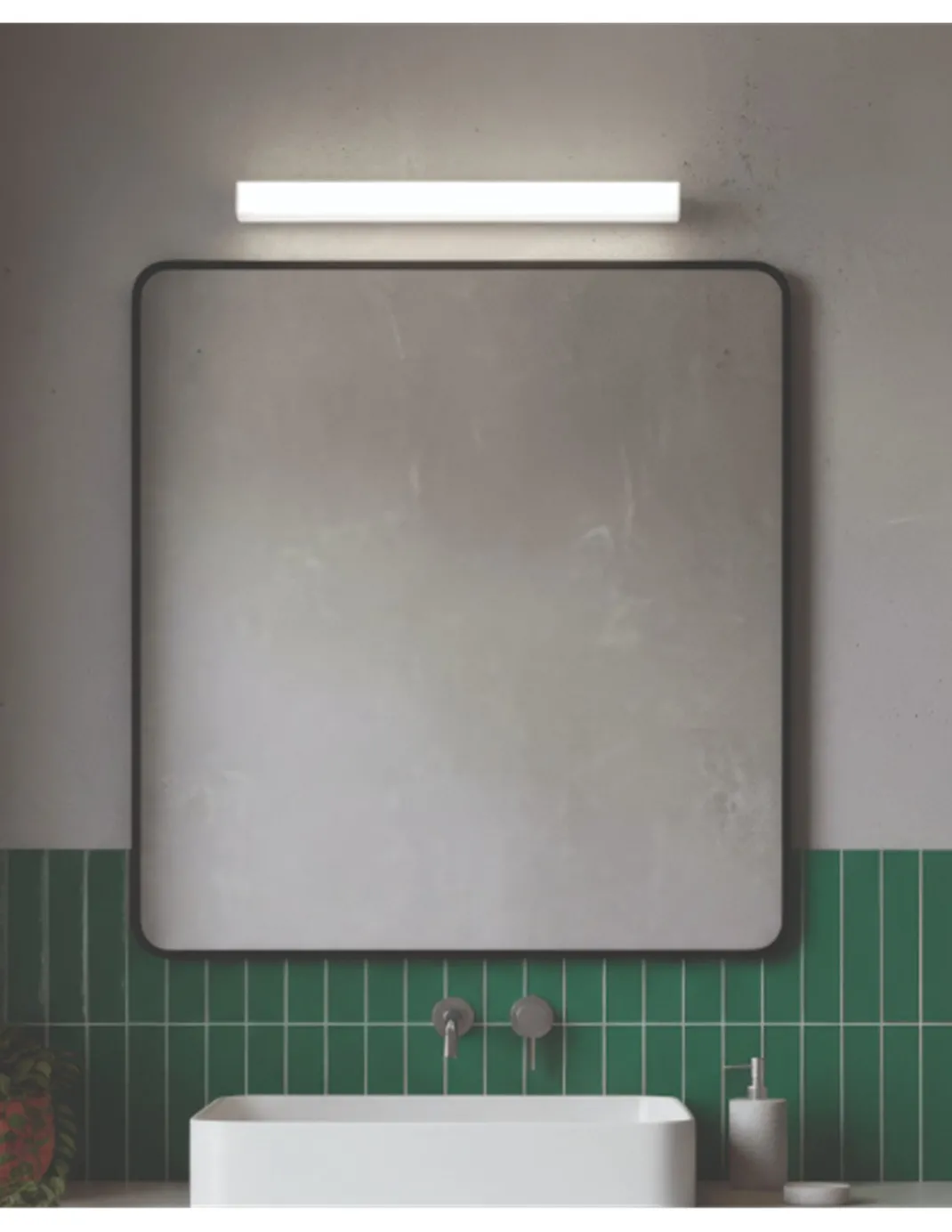 Lámpara para espejos Box - ACB - Diseño horizontal apto para baño (IP44)