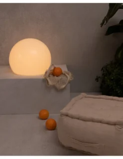 Lámpara portátil Balda - Faro - Lámpara exterior en forma de esfera blanca