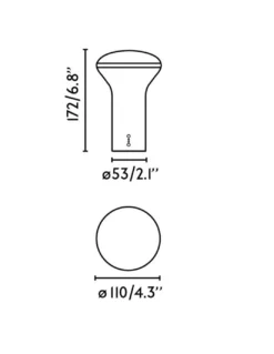 Lámpara portátil Buddy - Faro - Lámpara moderna regulable, disponible en 3 colores