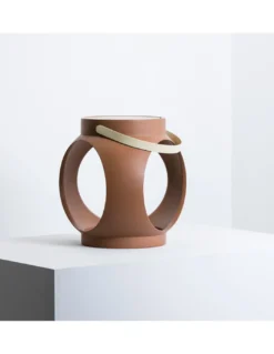 Lámpara portátil Candela - Faro - Lámpara de exterior regulable, acabado terracota