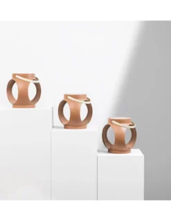 Lámpara portátil Candela - Faro - Lámpara de exterior regulable, acabado terracota