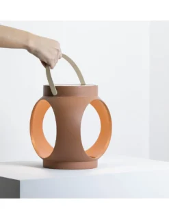 Lámpara portátil Candela - Faro - Lámpara de exterior regulable, acabado terracota