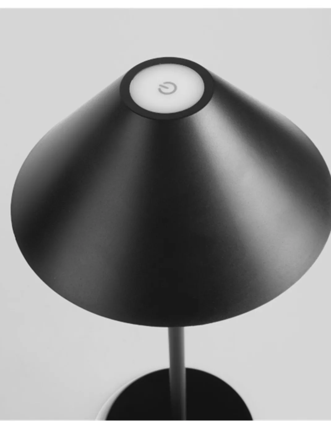 Lámpara portátil de exterior Sirina – FORLIGHT – Lámpara táctil con USB negra, 3 intensidades lumínicas, LED regulable