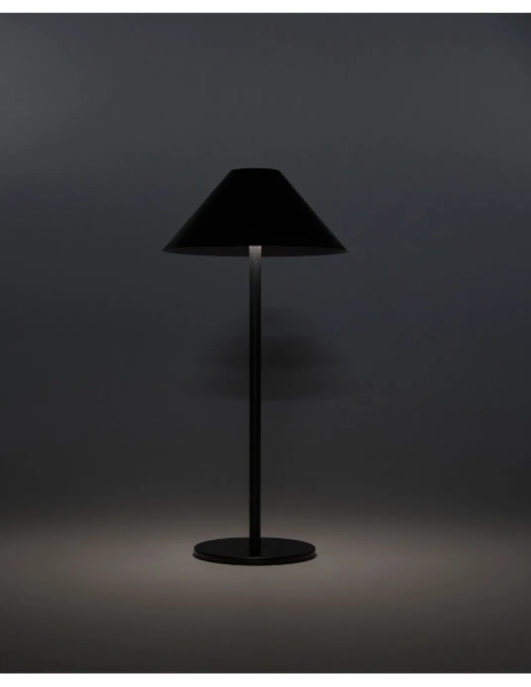 Lámpara portátil de exterior Sirina – FORLIGHT – Lámpara táctil con USB negra, 3 intensidades lumínicas, LED regulable