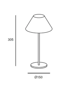 Lámpara portátil de exterior Sirina – FORLIGHT – Lámpara táctil con USB negra, 3 intensidades lumínicas, LED regulable