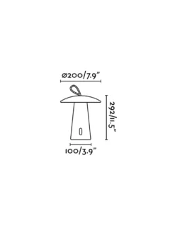 Lámpara portátil de exterior Task – Faro – Atenuable, LED 3000K, USB