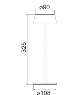 Lámpara portátil K4 - Mantra - Lámpara moderna de mesa exterior LED, regulable táctil