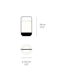 Lámpara portátil Mini Chou - LZF - Lámpara de chapa de madera, regulable