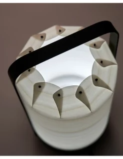 Lámpara portátil Mini Chou - LZF - Lámpara de chapa de madera, regulable