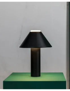 Lámpara portátil negra Fuji – Faro – IP44 con batería recargable, brillo ajustable, táctil