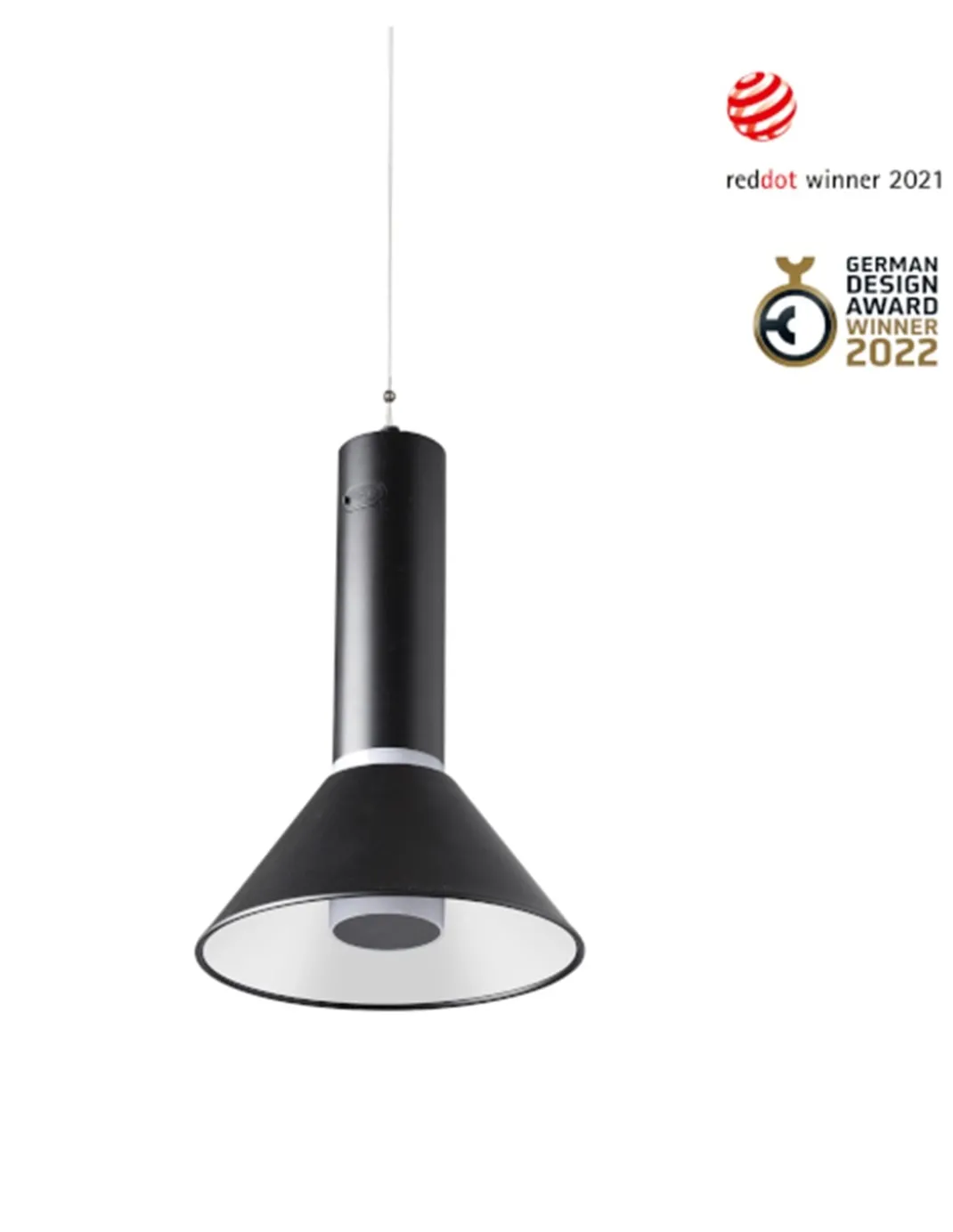 Lámpara portátil negra Fuji – Faro – IP44 con batería recargable, brillo ajustable, táctil