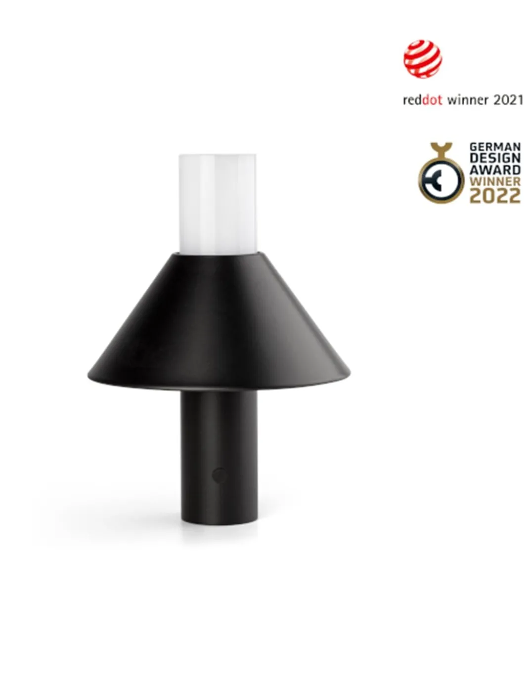 Lámpara portátil negra Fuji – Faro – IP44 con batería recargable, brillo ajustable, táctil