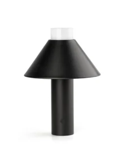 Lámpara portátil negra Fuji – Faro – IP44 con batería recargable, brillo ajustable, táctil