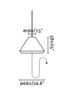 Lámpara portátil y colgante de exterior Saigon – Faro – Mimbre sintético, 103 cm