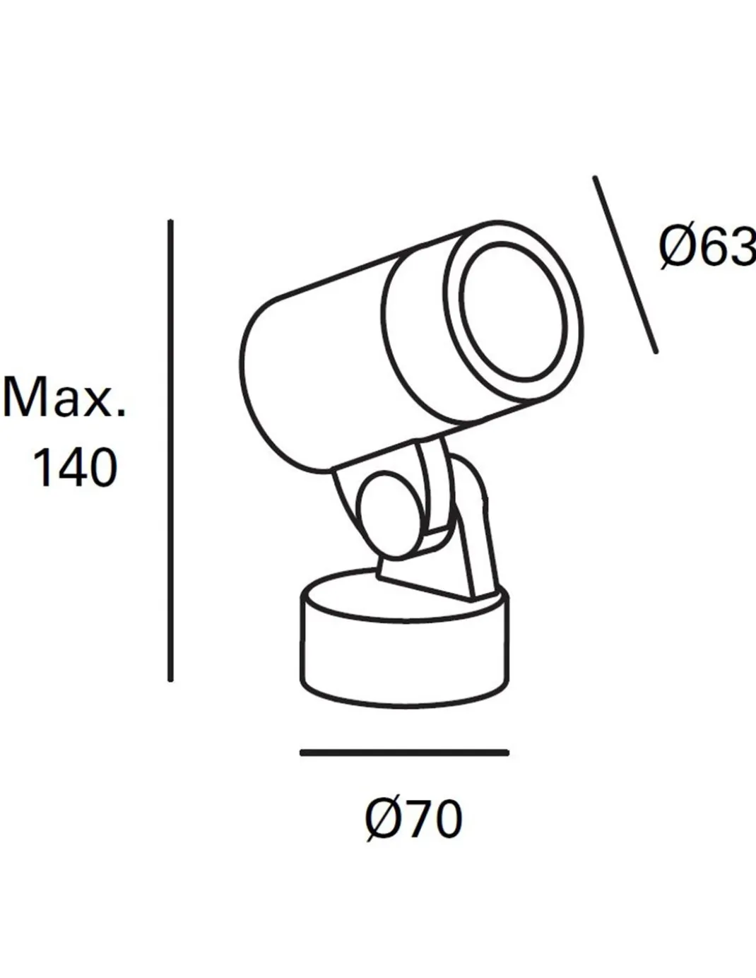 Lámpara proyector de exterior Eleve – FORLIGHT –Apto para pared/techo/suelo, GU10 IP65