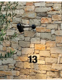 Lámpara proyector Slot-2 - Faro - Lámpara negra de exterior LED