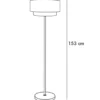 Pie de salón Lovina - IDP Lampshades – Pantalla de rejilla cruda, pie negro