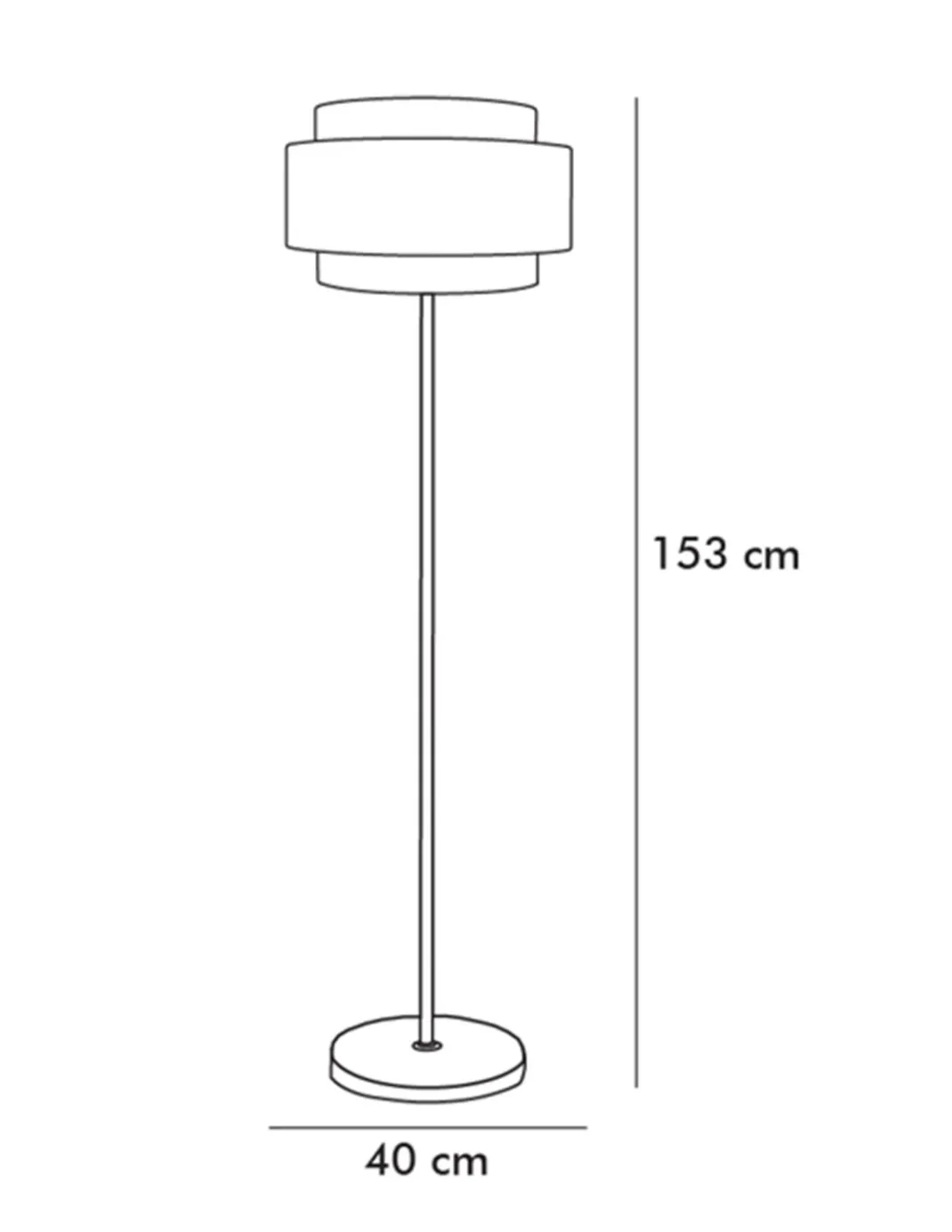 Pie de salón Lovina - IDP Lampshades – Pantalla de rejilla cruda, pie negro