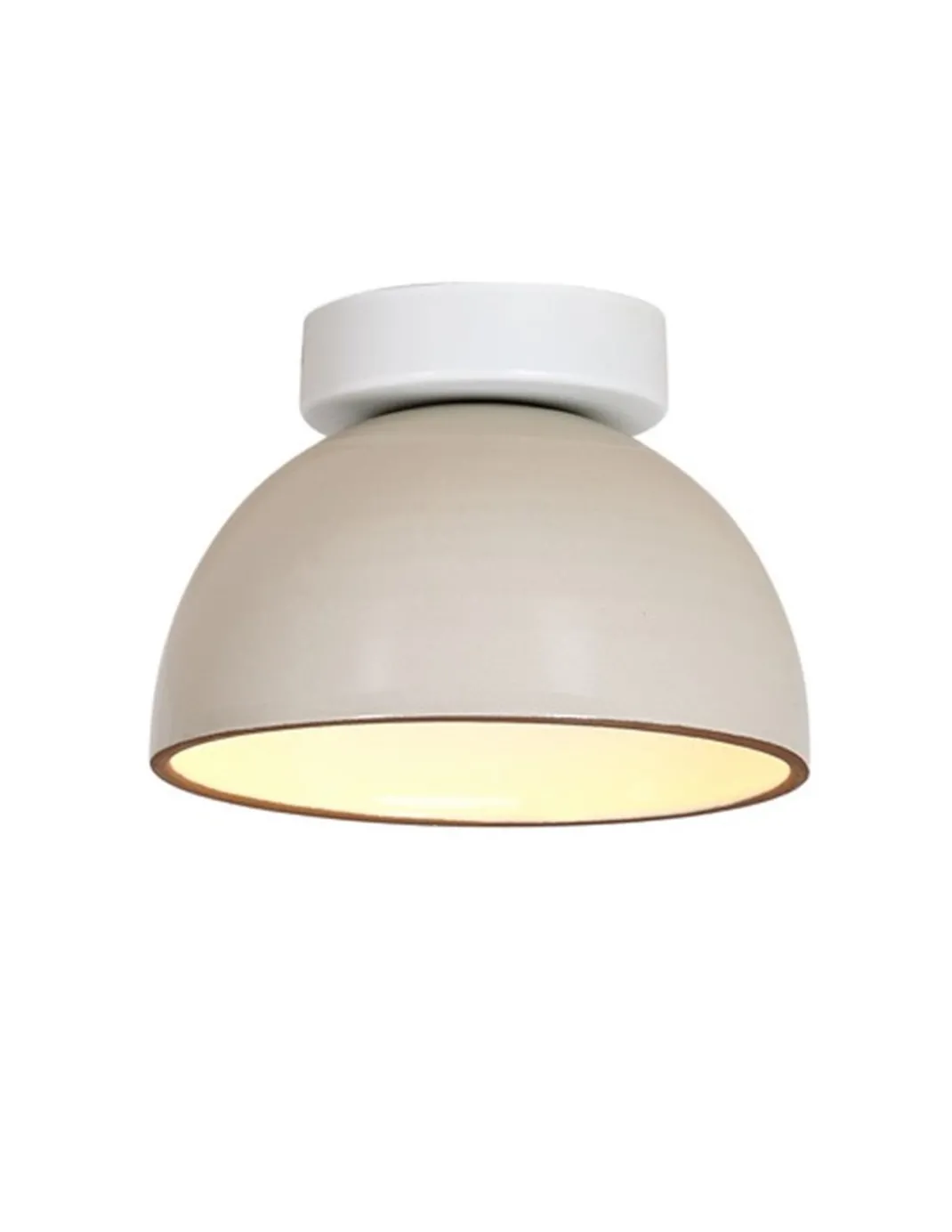 Plafón de techo Absis – Luxcambra – Lámpara de cerámica blanca, Ø 24 cm