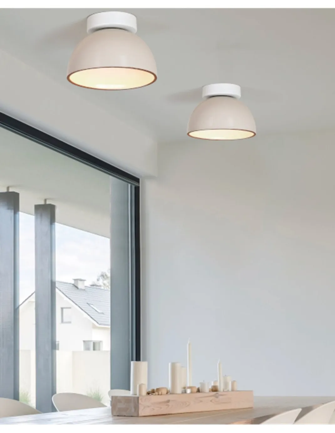 Plafón de techo Absis – Luxcambra – Lámpara de cerámica blanca, Ø 24 cm