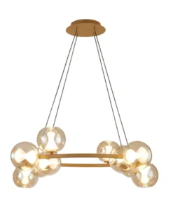 Plafón de techo Andrómeda - Mantra - Colgante circular de vidrio con múltiples luces