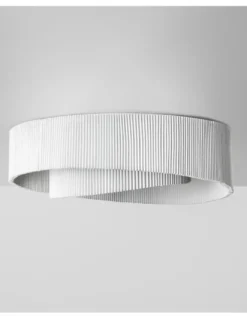 Plafón de techo Anel - a-emotional light - Plafón original con pantalla decorativa de acero blanco