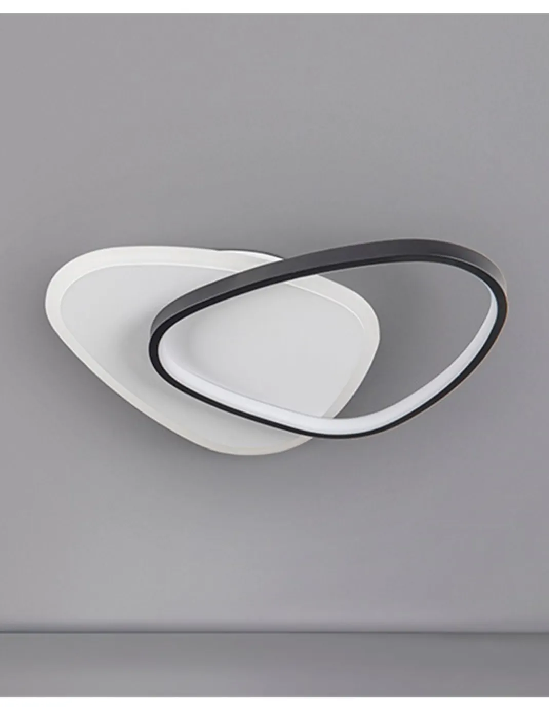 Plafón de techo/Aplique de pared Romo – Schuller – Lámpara minimalista en blanco y negro