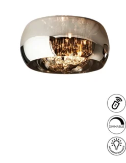Plafón de techo Argos – Schuller – Lámpara de cristal LED regulable/no regulable