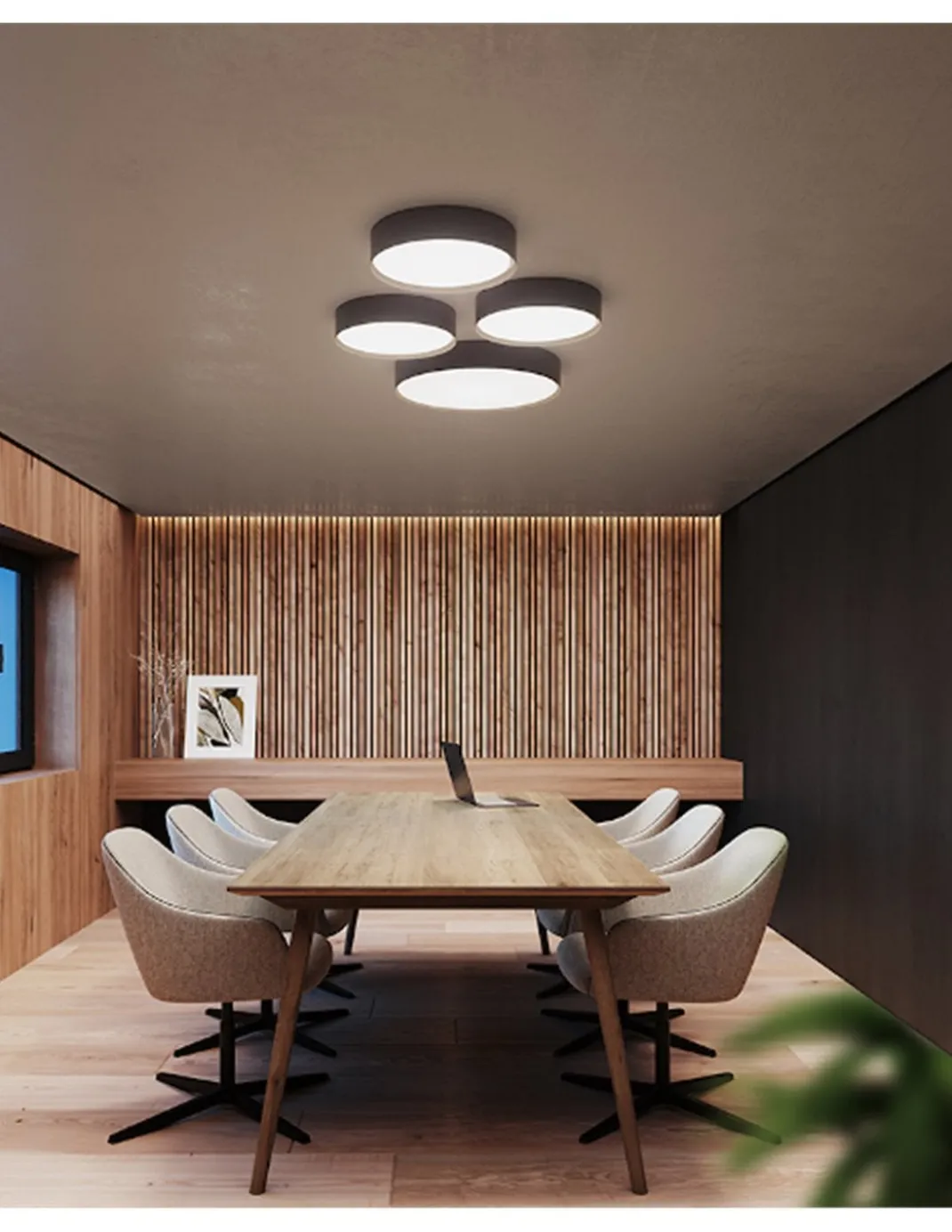 Plafón de techo Caprice – LedsC4 – Lámpara regulable LED, Disponible en 3 tamaños, Altura ajustable