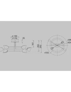 Plafón de techo Capuccina – Mantra – Lámpara de techo 6 luces, LED 3000K