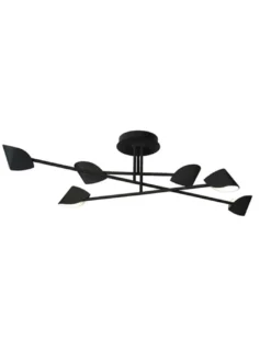 Plafón de techo Capuccina – Mantra – Lámpara de techo 6 luces, LED 3000K, negro-blanco