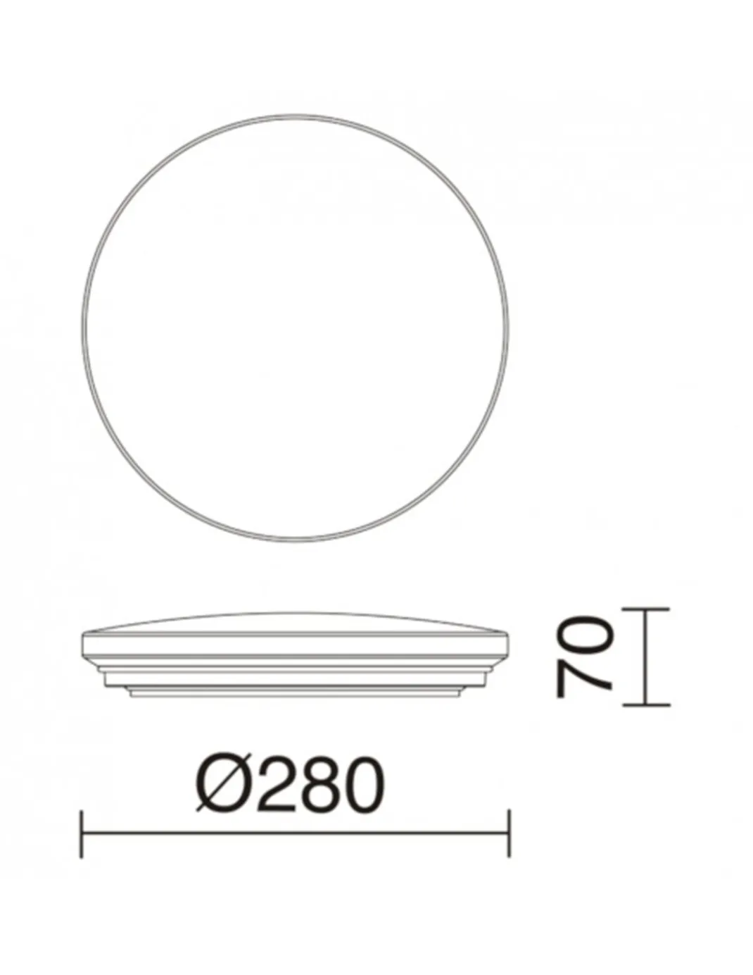 Plafón de techo Carme Rimless - Indeluz - Novolux Lighting - Lámpara de techo 28/38 cm