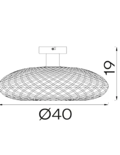 Plafón de techo Ceylan - IDP Lampshades - Plafón de mimbre natural