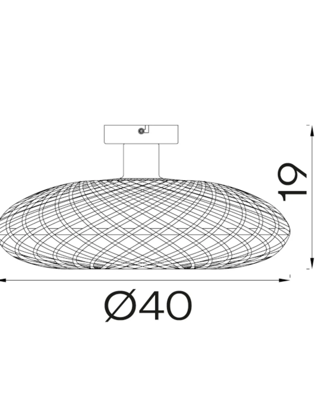 Plafón de techo Ceylan - IDP Lampshades - Plafón de mimbre natural