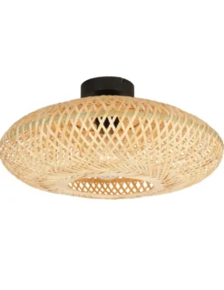 Plafón de techo Ceylan - IDP Lampshades - Plafón de mimbre natural