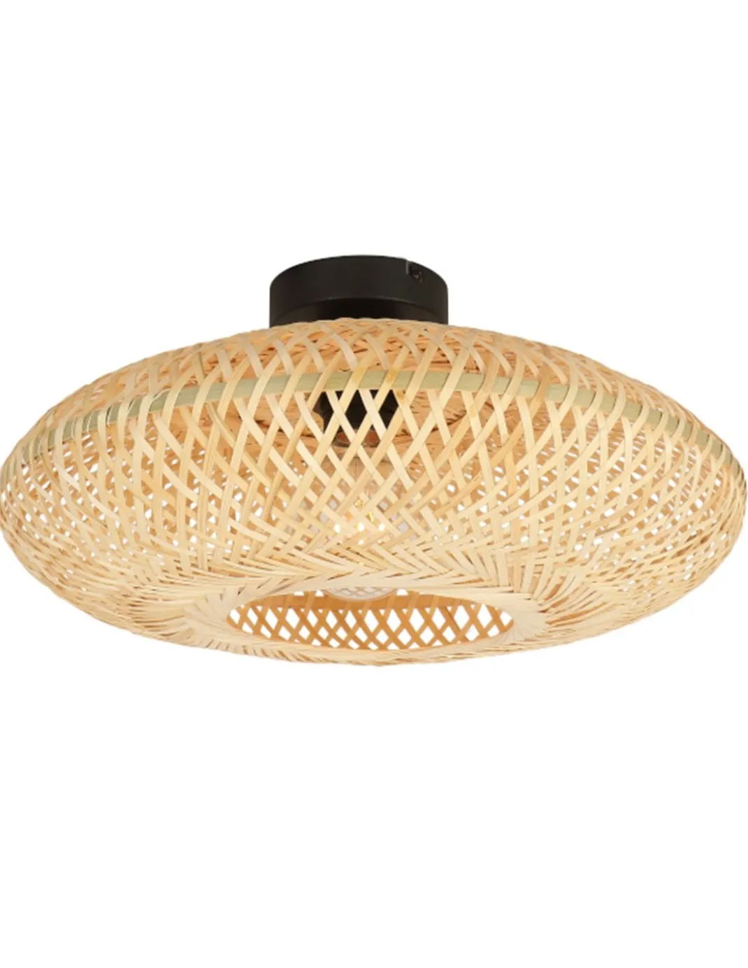 Plafón de techo Ceylan - IDP Lampshades - Plafón de mimbre natural