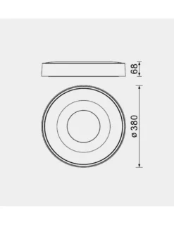 Plafón de techo Coin – Mantra – Lámpara de techo redonda, LED 2700K-5000K, Regulable