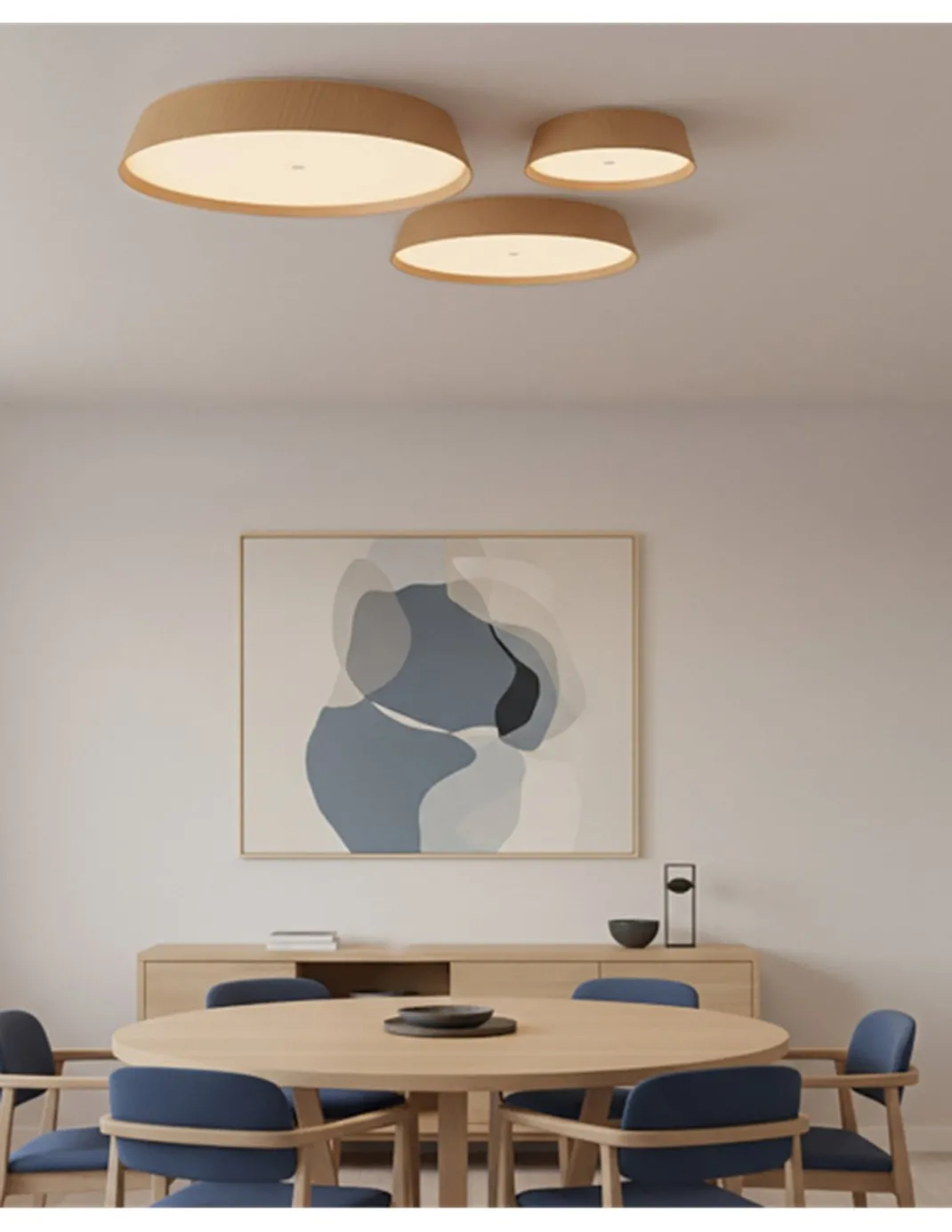 Plafón de techo Cora - ACB Lighting - Lámpara moderna de madera natural