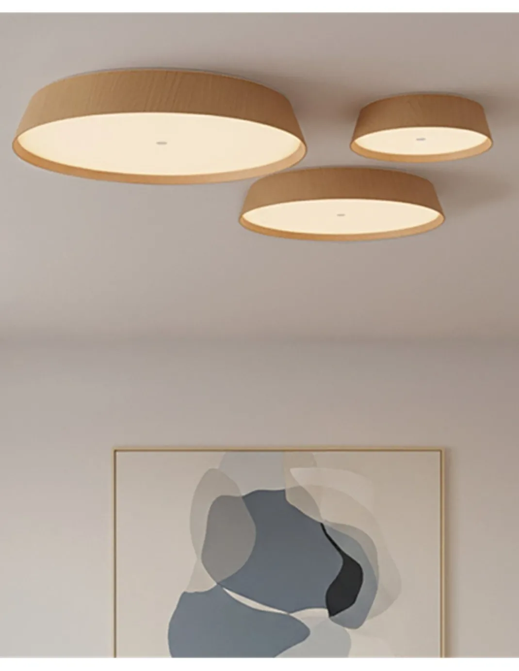 Plafón de techo Cora - ACB Lighting - Lámpara moderna de madera natural