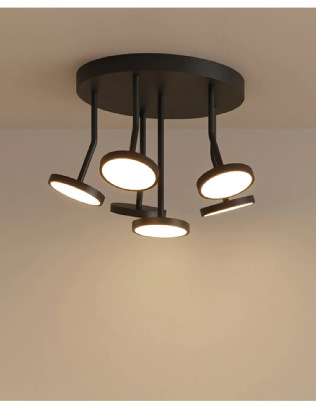 Plafón de techo Corvus - ACB - Lámpara LED decorativa con 6 luces