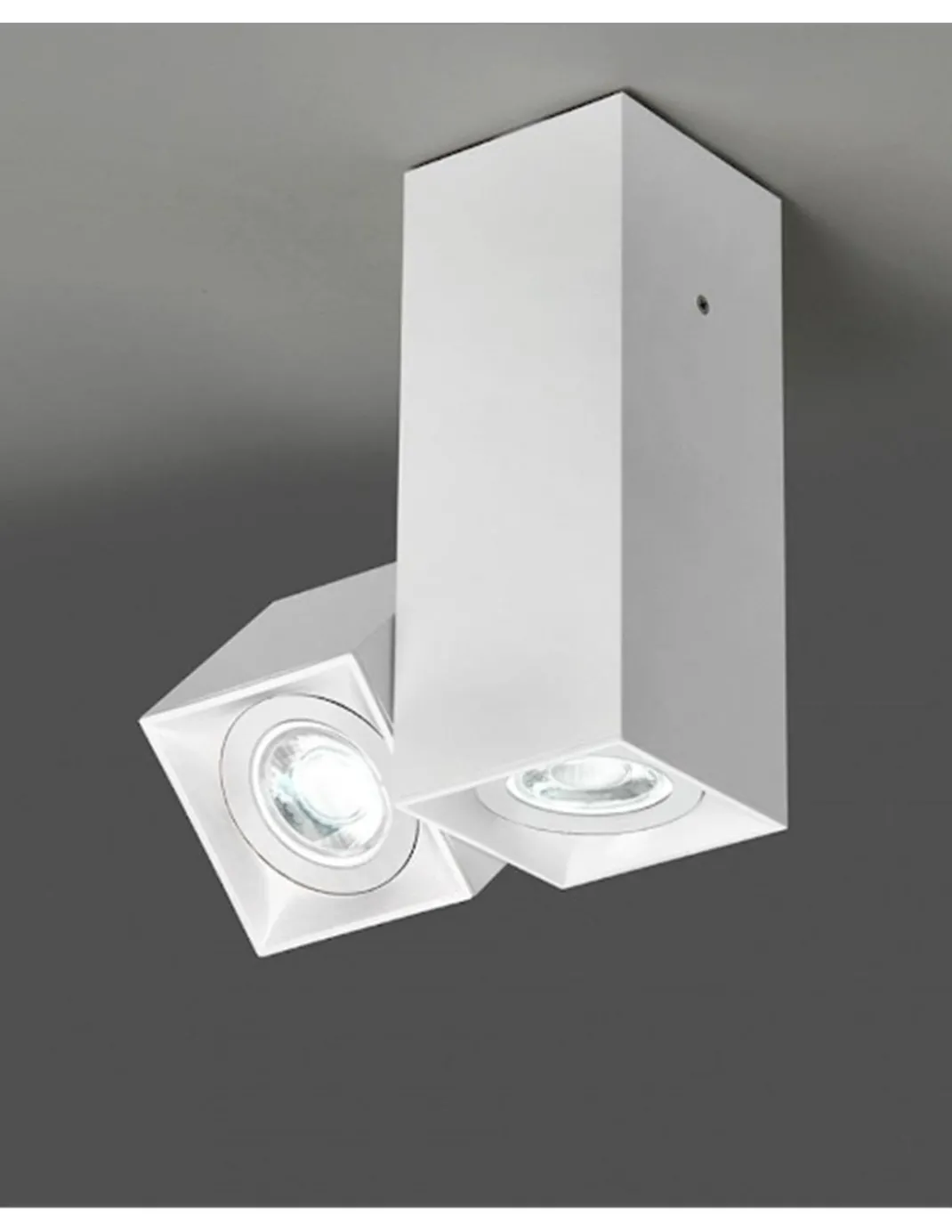 Plafón de techo Dau - Milan - Lámpara cúbica con foco orientable