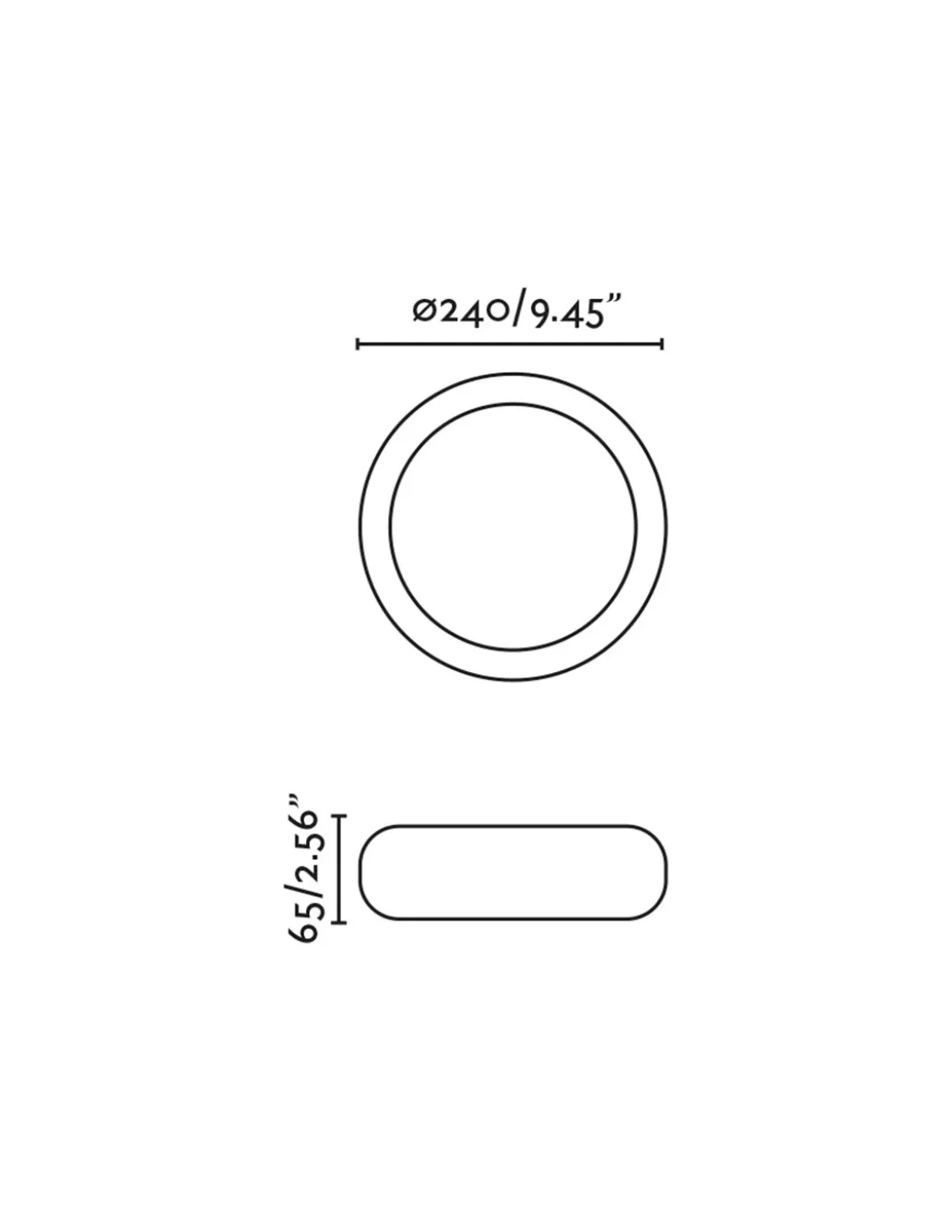 Plafón de techo de exterior Anga – Faro – Diseño redondo de cemento en 2 tamaños y colores