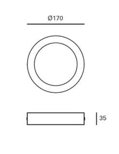 Plafón de techo Easy Surface - FORLIGHT - Pequeño plafón LED redondo extra fino