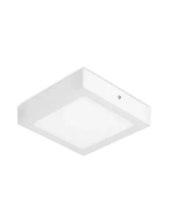 Plafón de techo Easy Surface – FORLIGHT – Lámpara cuadrada blanca, LED 3000K o 4000K, Disponible en 3 tamaños