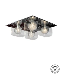 Plafón de techo Eclipse – Schuller – Tulipas de cristal