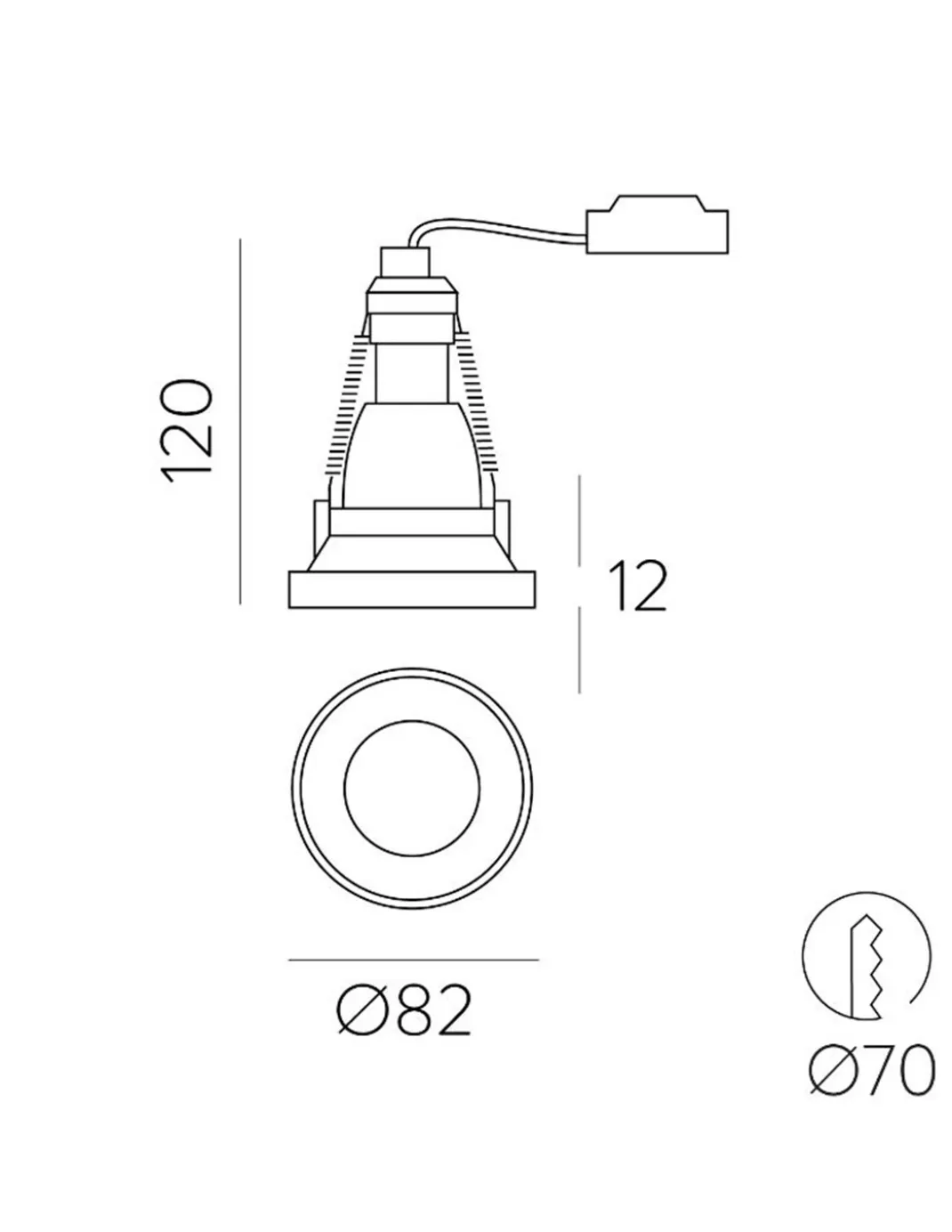 Plafón de Techo Einar - ACB - Elegante plafón LED empotrable circular