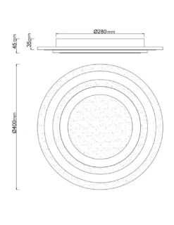 Plafón de techo Galet – AJP – Lámpara minimalista redonda LED, Ø 40 cm