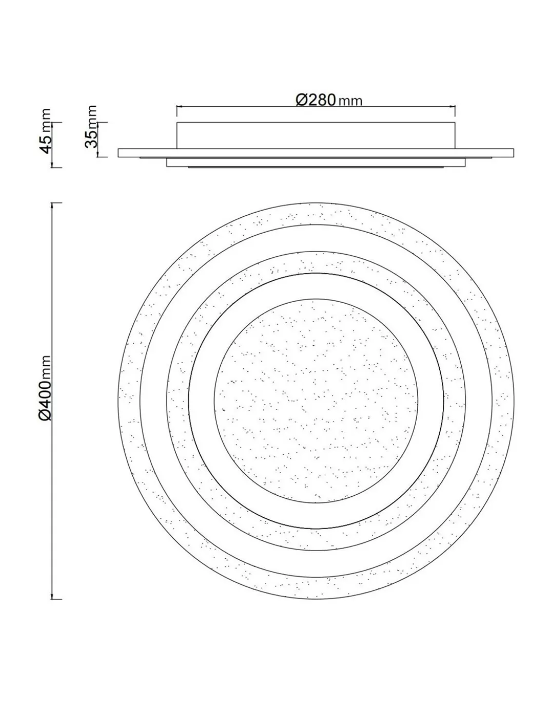 Plafón de techo Galet – AJP – Lámpara minimalista redonda LED, Ø 40 cm