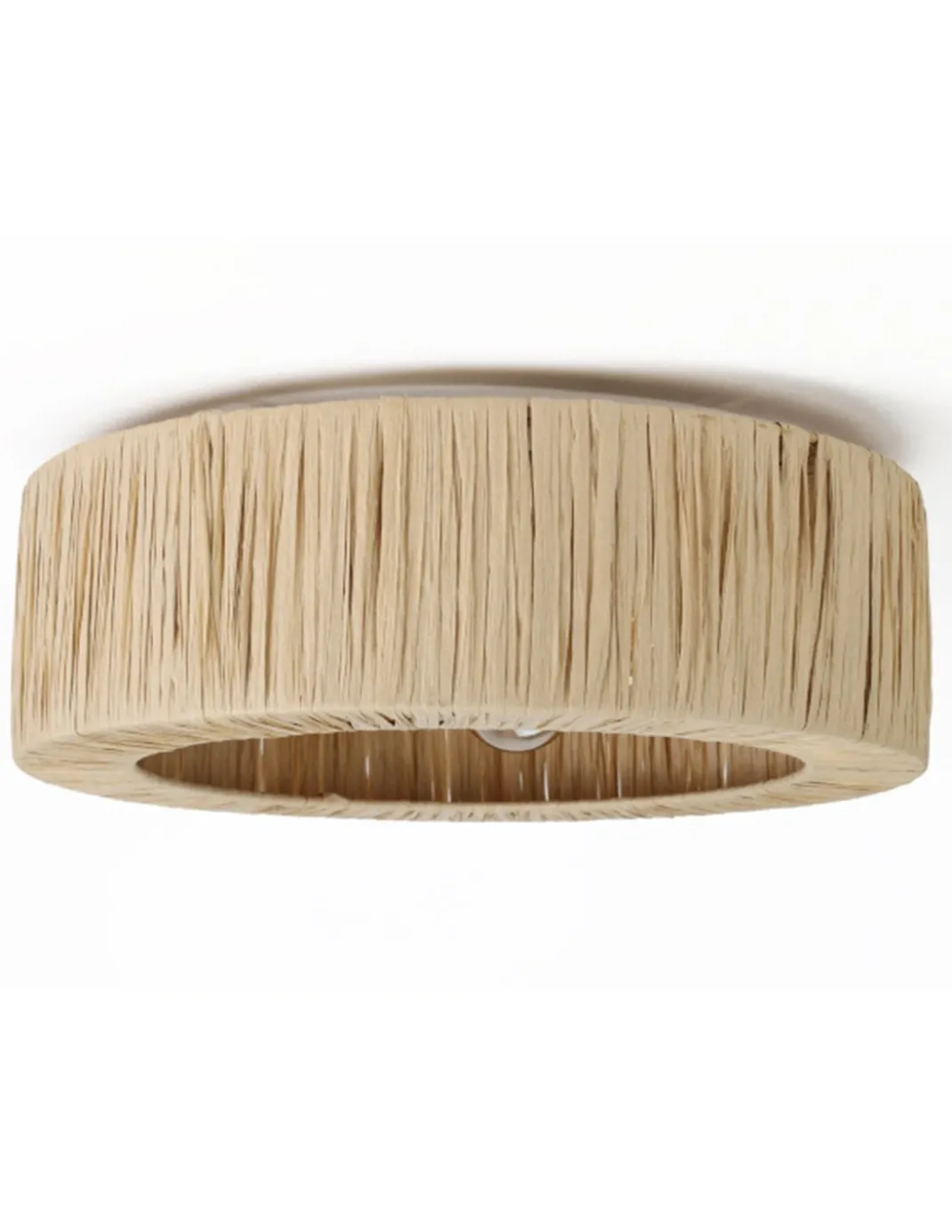 Plafón de techo Gareth - IDP Lampshades - Lámpara de rafia boho chic