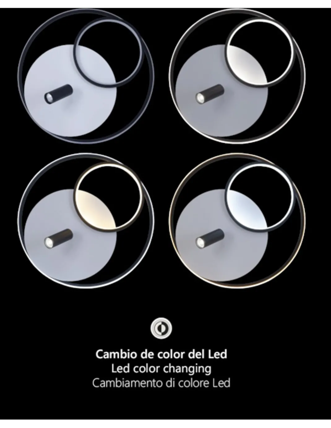 Plafón de techo Garona - AJP – Lámpara minimalista LED regulable